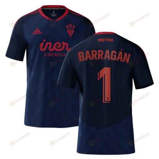 Bernab? Barrag?n 1 Albacete 2022-23 Away Jersey - Navy