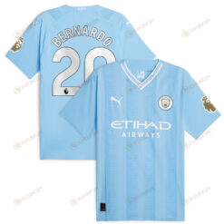 Bernardo Silva 20 Manchester City 2022/23 English Premier League Champions Jersey - Sky Blue