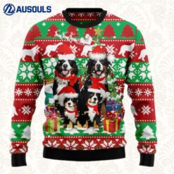 Bernese Mountain Dog Family Ugly Sweaters For Men Women Unisex
