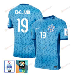 Bethany England 19 England 1 Star FIFA Patch Women's National Team 2023-24 World Cup Away Men Jersey