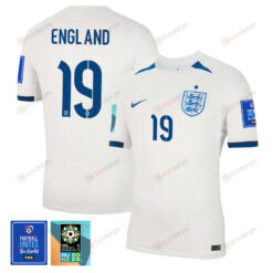 Bethany England 19 England 1 Star FIFA Patch Women's National Team 2023-24 World Cup Home Men Jersey