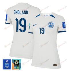 Bethany England 19 England 1 Star FIFA Patch Women's National Team 2023-24 World Cup Home WOMEN Jersey