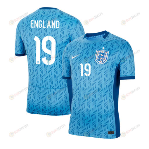 Bethany England 19 England 1 Star Women's National Team 2023-24 World Cup Away Men Jersey