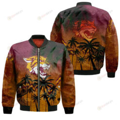 Bethune-Cookman Wildcats Bomber Jacket 3D Printed Coconut Tree Tropical Grunge