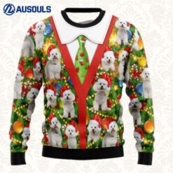 Bichon Xmas Pine Ugly Sweaters For Men Women Unisex