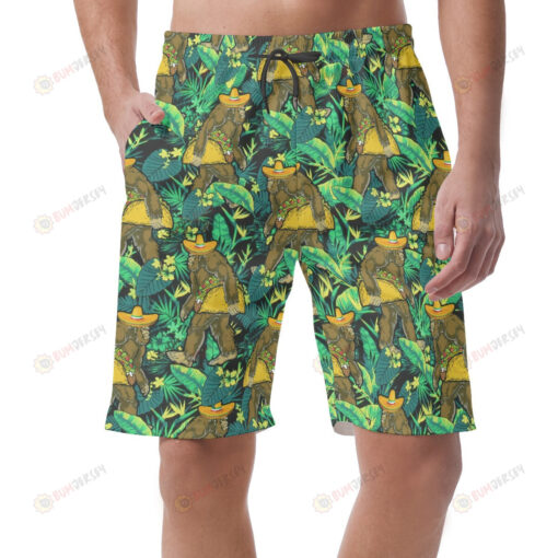 Big Foot Taco Bell Tropical Hawaiian Shorts Summer Shorts Men Shorts - Print Shorts