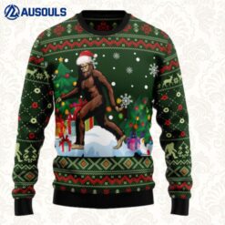 Big Foot Xmas Ugly Sweaters For Men Women Unisex