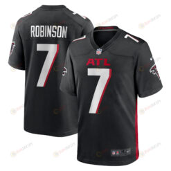 Bijan Robinson 7 Atlanta Falcons 2023 NFL Draft Game Jersey - Black