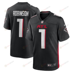 Bijan Robinson Atlanta Falcons 2023 NFL Draft First Round Pick Game Jersey - Black