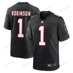 Bijan Robinson Atlanta Falcons 2023 NFL Draft First Round Pick Throwback Game Jersey - Black