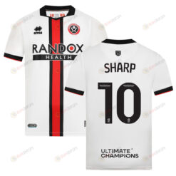 Billy Sharp 10 Sheffield United 2022-23 Away Jersey - White