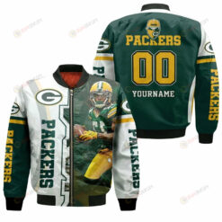 Billy Turner Green Bay Packers Thanks Customized Pattern Bomber Jacket