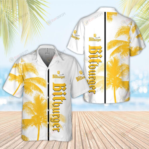 Bitburger Brewery Palm 3D Printed Hawaiian Shirt