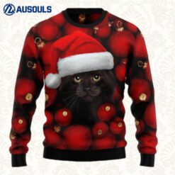 Black Cat Christmas Ugly Sweaters For Men Women Unisex