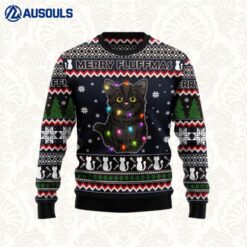 Black Cat Family Christmas Ugly Sweaters For Men Women Unisex