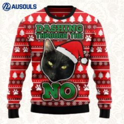 Black Cat HT92307 Ugly Christmas Sweater Ugly Sweaters For Men Women Unisex