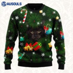 Black Cat Inside Tree Ugly Sweaters For Men Women Unisex