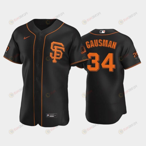 Black San Francisco Giants 34 Kevin Gausman Alternate Jersey Jersey