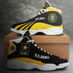 Black Yellow Us Army Air Jordan 13 Sneakers Sport Shoes