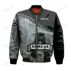 Blainville-Boisbriand Armada Bomber Jacket 3D Printed Grunge Polynesian Tattoo