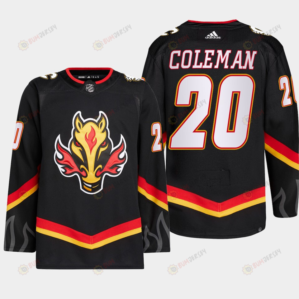 Blake Coleman 20 Calgary Flames Black Jersey 2022-23 Blasty Alternate Primegreen