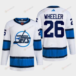 Blake Wheeler 26 Reverse Retro 2.0 2022 Winnipeg Jets White Jersey Primegreen