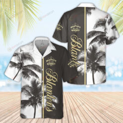 Blanton's Palm Summer Hawaiian Shirt In Black And White