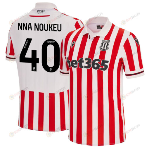 Blondy Nna Noukeu 40 Stoke City FC 2023/24 Home Men Jersey - White Red