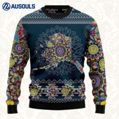 Blue Alaska Mandala Ugly Sweaters For Men Women Unisex