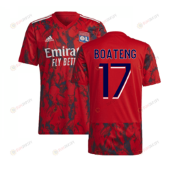 Boateng 17 Olympique Lyon 2022-2023 Away Men Jersey - Red