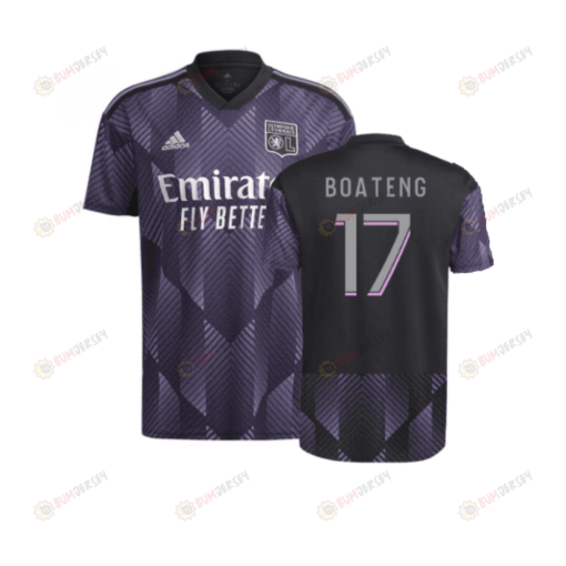 Boateng 17 Olympique Lyon 2022-2023 Third Men Jersey - Purple