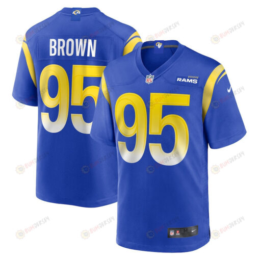 Bobby Brown III 95 Los Angeles Rams Game Men Jersey - Royal