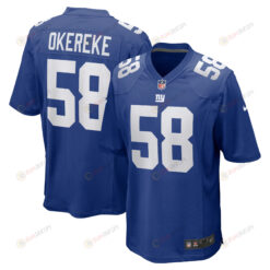 Bobby Okereke 58 New York Giants Men's Jersey - Royal