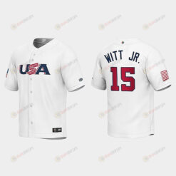 Bobby Witt Jr. 15 USA Baseball 2023 World Baseball Classic Youth Jersey