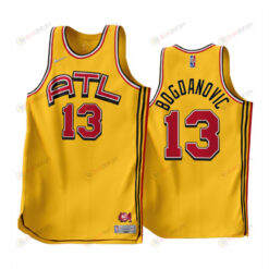 Bogdan Bogdanovic 13 2022-23 Atlanta Hawks Gold Earned Edition Jersey