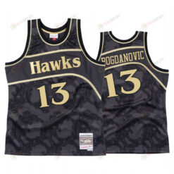 Bogdan Bogdanovic 13 Atlanta Hawks Black Toile Jersey