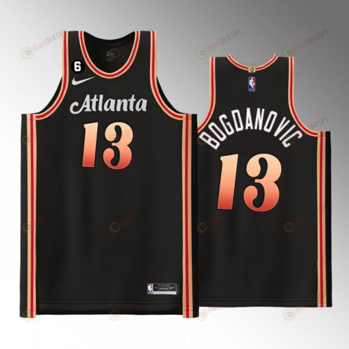 Bogdan Bogdanovic 13 Hawks City Edition Jersey 2022-23 Black