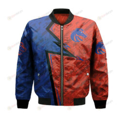 Boise State Broncos Bomber Jacket 3D Printed Abstract Pattern Sport