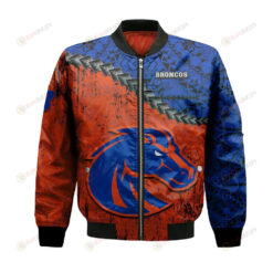 Boise State Broncos Bomber Jacket 3D Printed Grunge Polynesian Tattoo