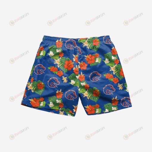 Boise State Broncos Floral Hawaiian Men Shorts Swim Trunks - Print Shorts