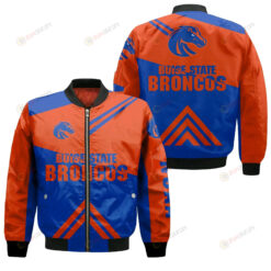 Boise State Broncos Football Bomber Jacket 3D Printed - Stripes Cross Shoulders