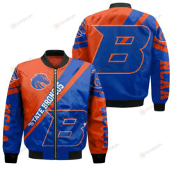 Boise State Broncos Logo Bomber Jacket 3D Printed Cross Style