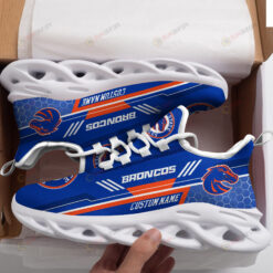 Boise State Broncos Logo Custom Name Pattern 3D Max Soul Sneaker Shoes