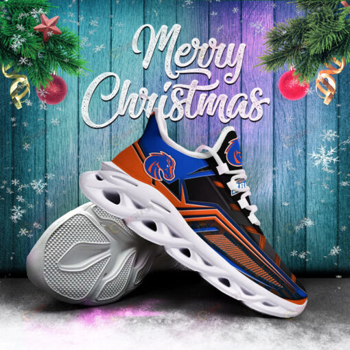 Boise State Broncos Logo Stripe Pattern 3D Max Soul Sneaker Shoes