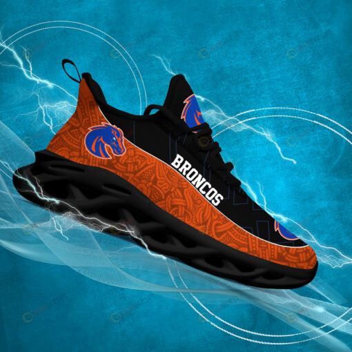 Boise State Broncos Logo Texture Pattern 3D Max Soul Sneaker Shoes