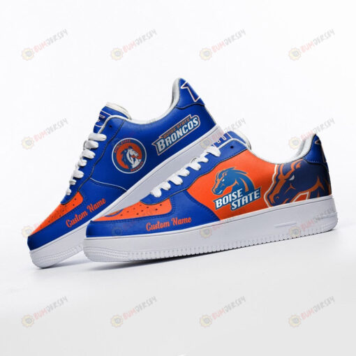 Boise State Broncos Mascot Logo Pattern Custom Name Air Force 1 Printed