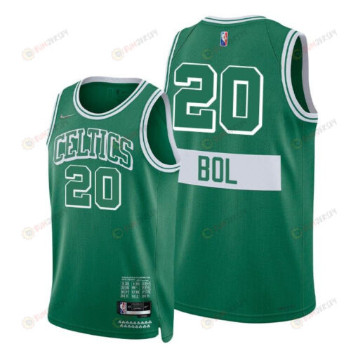 Bol Bol Celtics 2022 City Edition Green 20 Jersey 75th Diamond Badge - Men Jersey