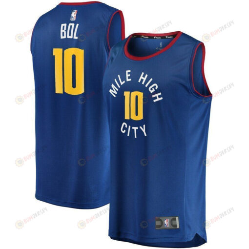 Bol Bol Denver Nuggets Fast Break Jersey Blue - Statement Edition