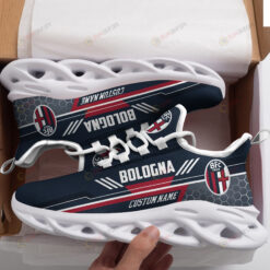 Bologna Logo Custom Name Pattern 3D Max Soul Sneaker Shoes Dark Blue