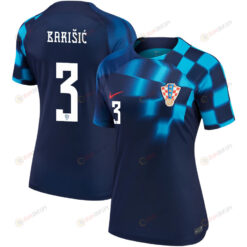 Borna Bari?i? 3 Croatia National Team 2022-23 Qatar World Cup - Away Women Jersey